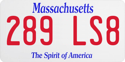 MA license plate 289LS8