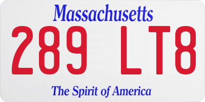 MA license plate 289LT8