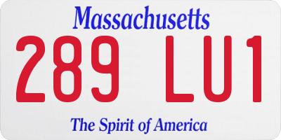 MA license plate 289LU1