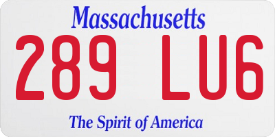 MA license plate 289LU6