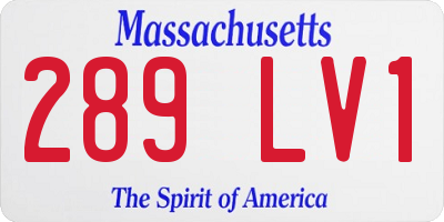 MA license plate 289LV1