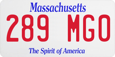 MA license plate 289MG0