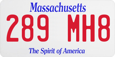 MA license plate 289MH8