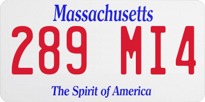 MA license plate 289MI4