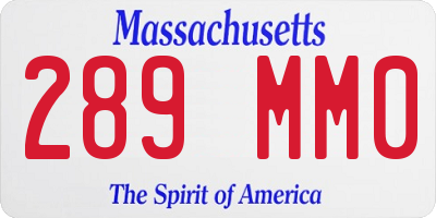 MA license plate 289MM0