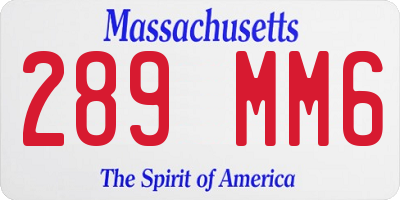 MA license plate 289MM6