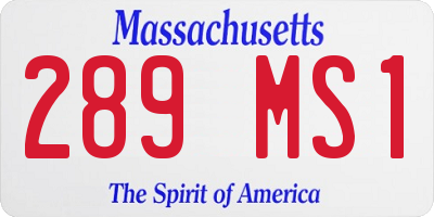 MA license plate 289MS1