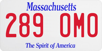 MA license plate 289OM0
