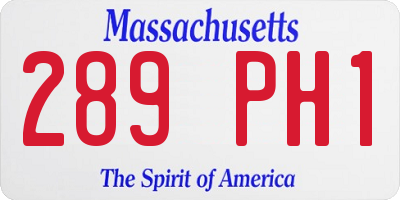 MA license plate 289PH1