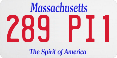 MA license plate 289PI1