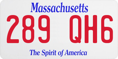 MA license plate 289QH6