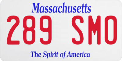 MA license plate 289SM0