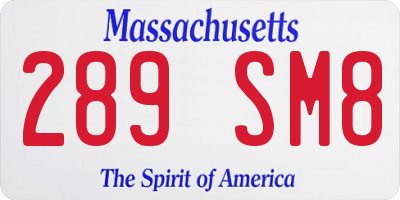 MA license plate 289SM8