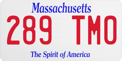 MA license plate 289TM0