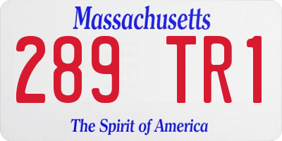 MA license plate 289TR1