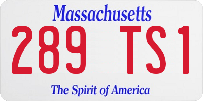 MA license plate 289TS1