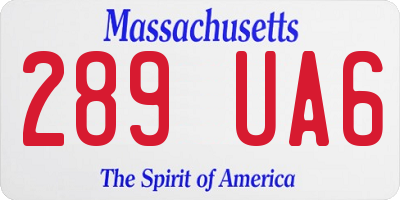 MA license plate 289UA6