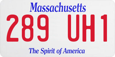 MA license plate 289UH1