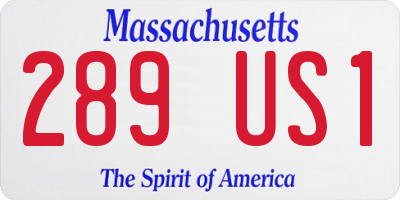 MA license plate 289US1