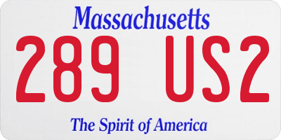 MA license plate 289US2