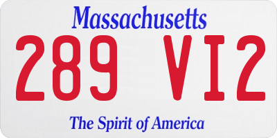 MA license plate 289VI2