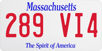 MA license plate 289VI4