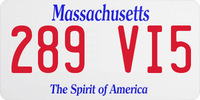 MA license plate 289VI5