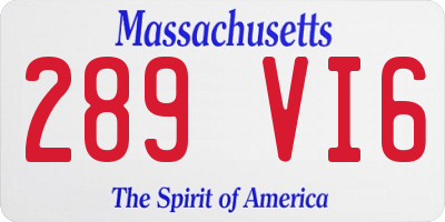 MA license plate 289VI6