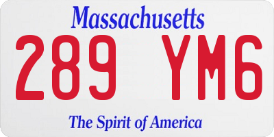 MA license plate 289YM6