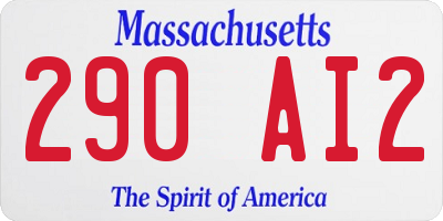 MA license plate 290AI2