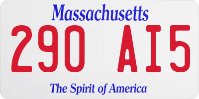 MA license plate 290AI5