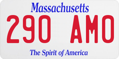 MA license plate 290AM0