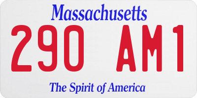 MA license plate 290AM1