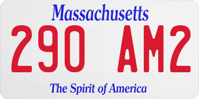 MA license plate 290AM2