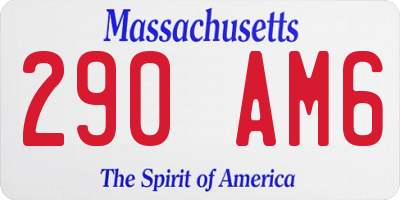 MA license plate 290AM6