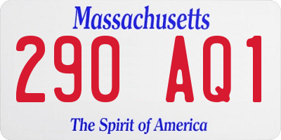 MA license plate 290AQ1