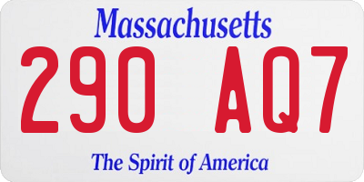MA license plate 290AQ7