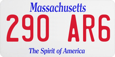 MA license plate 290AR6