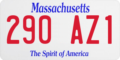 MA license plate 290AZ1