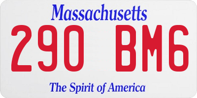 MA license plate 290BM6