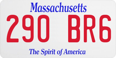 MA license plate 290BR6