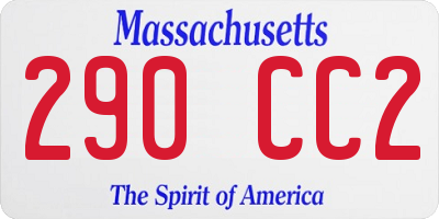 MA license plate 290CC2