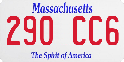 MA license plate 290CC6