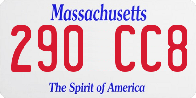 MA license plate 290CC8