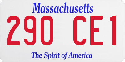 MA license plate 290CE1