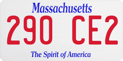 MA license plate 290CE2