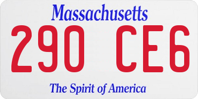 MA license plate 290CE6