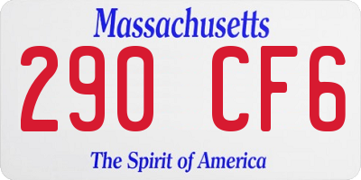 MA license plate 290CF6