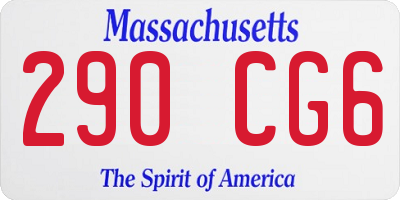 MA license plate 290CG6