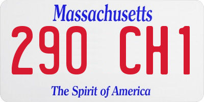 MA license plate 290CH1